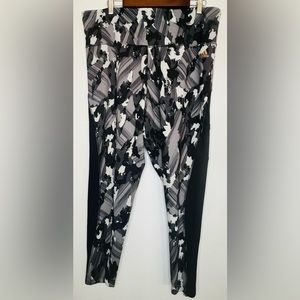 Adidas Primegreen Aeroready Activewear Leggings Women's Plus Size 2X Black/white